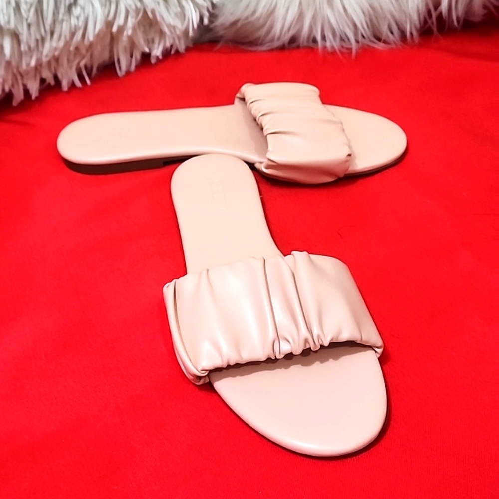 J Crew Pacific Scrunchie Menorca scrunchie-strap slides Sandals